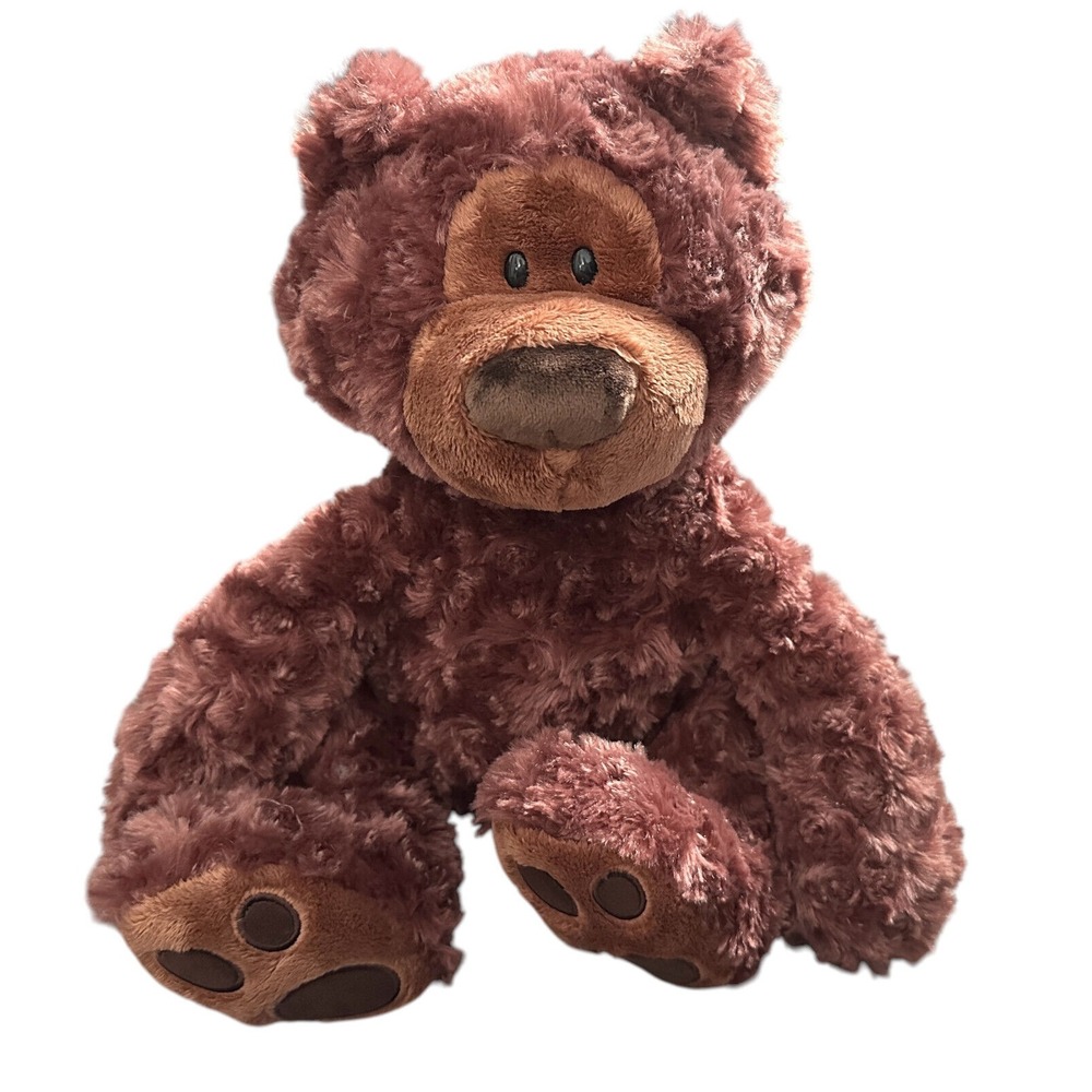 Gund Philbin Chocolate Brown Teddy Bear Stuffed Animal Plush 17"‎